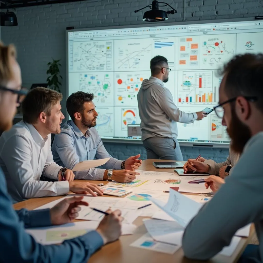 Sesión de planificación estratégica empresarial