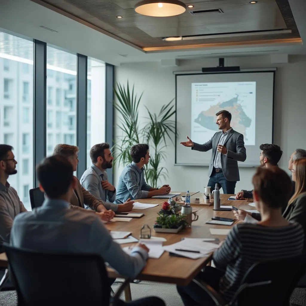 Profesionales practicando técnicas avanzadas de ventas